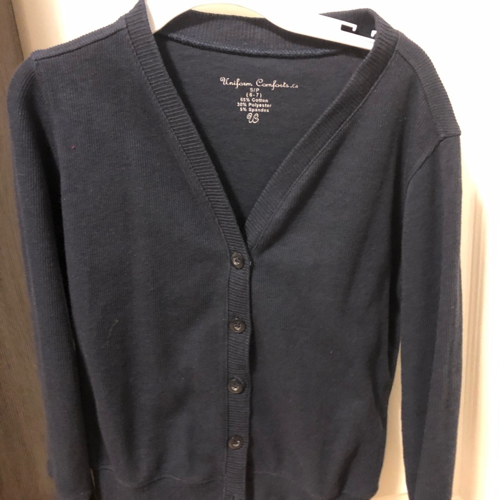 Navy blue button down cardigan - Picture 2 of 3